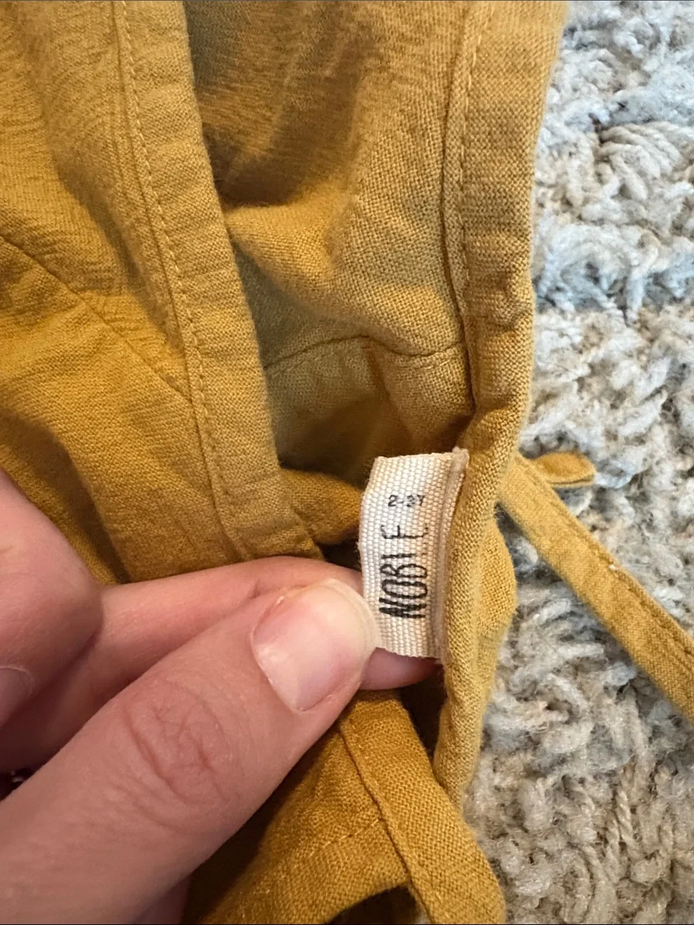 Children's Cotton Bonnet in Mustard